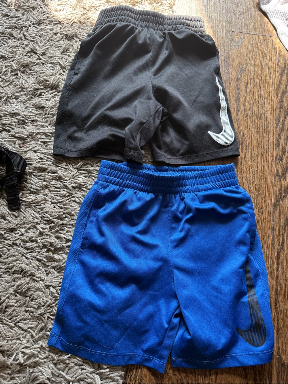 Nike Kids Black and Blue Athletic Shorts - 2-Pack